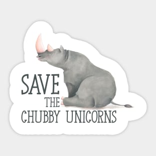 Save the chubby unicorns Sticker